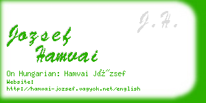 jozsef hamvai business card